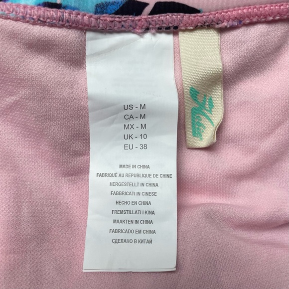 Hobie Size Medium Bikini Bottoms Criss Cross Ties on Sides Palm Leaf Print - Picture 5 of 8